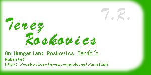 terez roskovics business card